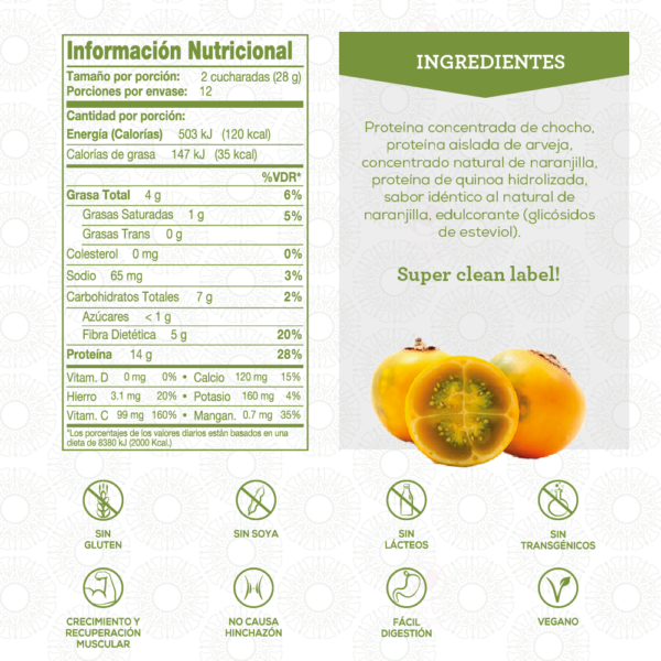 SUPERFOOD PROTEIN SMOOTHIE - Naranjilla 336g - Image 3