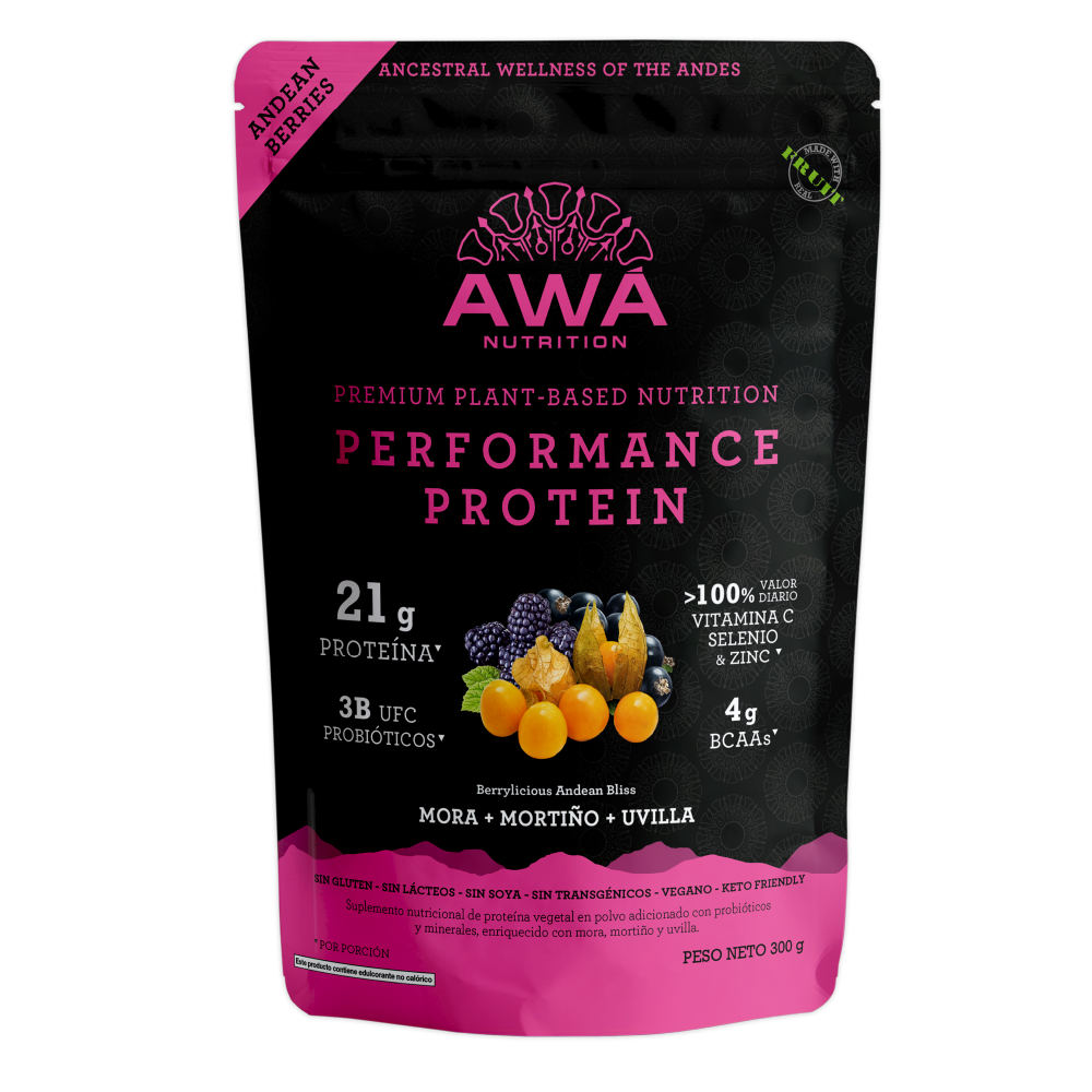 performance protein – mora + uvilla + mortiño andean berries 300g
